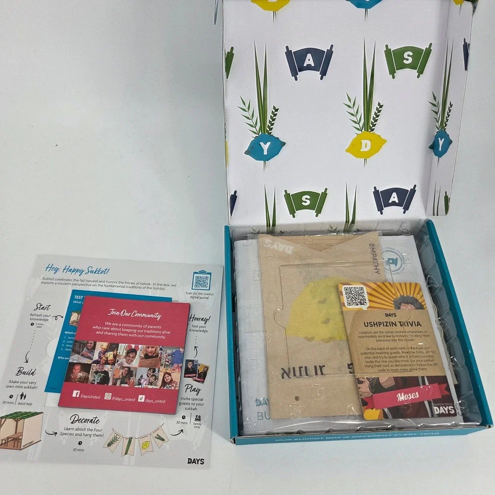 DAYS United Sukkot Box Traditions with a Twist Craft Activity Project New